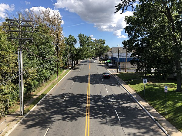 View eastbound along Route 124 from I-78 in Springfield