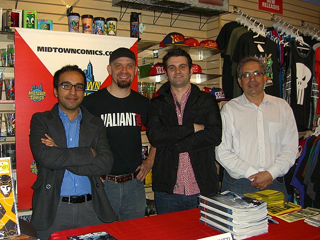 From left to right: Valiant Chief Creative Officer Dinesh Shamdasani, Sales Manager Atom! Freeman, Marketing and Communications Manager Hunter Gorinso