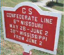 Marker for the 6th Missouri Infantry at Vicksburg National Military Park