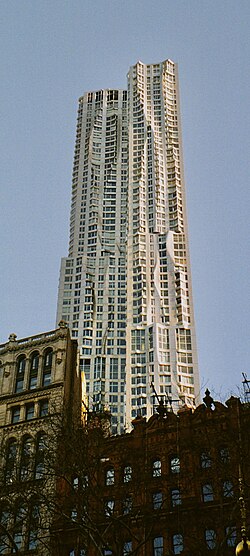 As seen from City Hall Park 8 Spruce St seen from City Hall Park.jpg