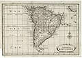 Kaart van Zuid-Amerika,'t Zuyder deel van West-Indien. 1624