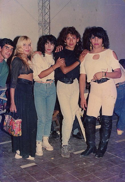A group of travestis portrayed in Salta, Argentina in 1988.