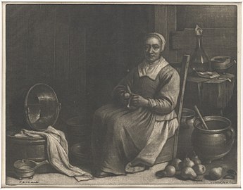 4. Wallerant Vaillant, A Woman Peeling Pears, vers 1650.