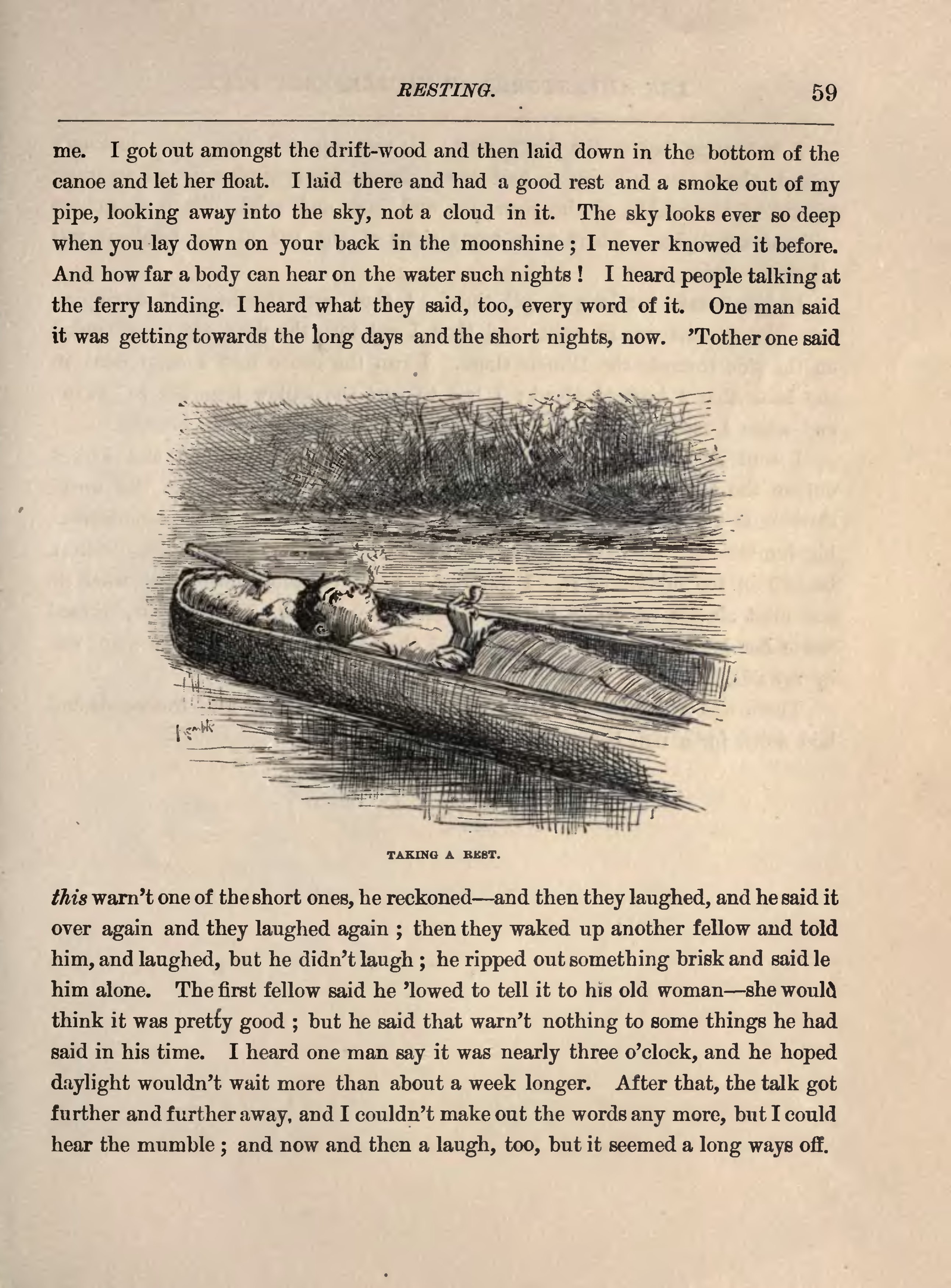 huckleberry finn canoe