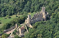 Luftbild der Burg Rötteln in Lörrach