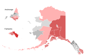 Résultats des élections au Sénat de l'Alaska par district de State House, 2020.svg