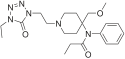 Alfentanil'in kimyasal yapısı.