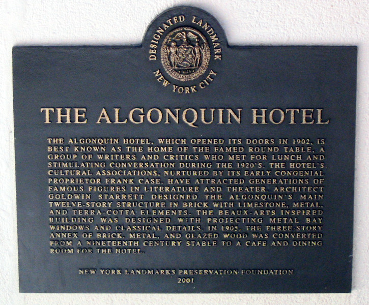 File:Algonquin Hotel Landmark Sign.png