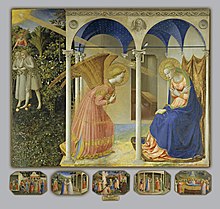 One of several Annunciations by Fra Angelico, Prado Angelico, prado.jpg