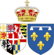 Arms of Anne Marie d'Orléans (1669-1728), Queen of Sardinia.svg
