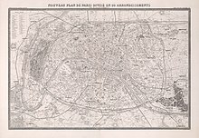 1876 (Auguste Logerot, Nouveau plan de Paris divisée en 20 arrondissements)