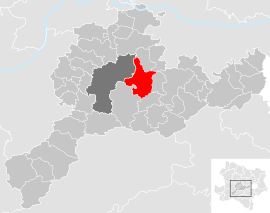 Poloha obce Böheimkirchen v okrese Sankt Pölten-vidiek (klikacia mapa)