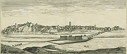 17th century panorama of the city of Badajoz.