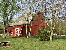 A barn belonging to the Blandford School at the Blandford Nature Center in early springtime Barn at Blandford Nature Center in Springtime.jpg