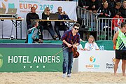 Deutsch: Beachhandball Europameisterschaften 2019 (Beach handball Euro); Tag 6: 7. Juli 2019 – Männerfinale, Dänemark-Norwegen 2:0 (25:18, 19:16) English: Beach handball Euro; Day 6: 7 July 2019 – Men's Final – Denmark-Norway 2:0 (25:18, 19:16)