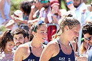 Deutsch: Beachvolleyball bei den Olympischen Jugendspielen 2018; Tag 9, 15. Oktober 2018; Mädchen, Viertelfinale: Italien-China 2–0 (21–16/21–9) English: Beach volleyball at the 2018 Summer Youth Olympics at 15 October 2018 – Girls Quarterfinals: Italy-China 2–0 (21–16/21–9)