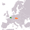 Location map for Belgium and the Czech Republic.