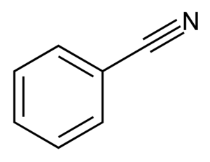 Benzonitrile structure.png