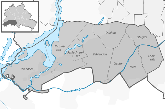 Localisation de Arrondissement de Steglitz-Zehlendorf