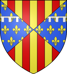 Blason Jean d'Aragon, Comte de Prades (selon Gelre).svg