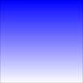 En utløpende tone fra blått til transparens (0 % alfa-verdi), slik at bakgrunnsfarven (i dette tilfellet hvitt i nettleseren) blir mer dominant nedover