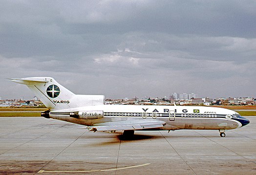 Boeing 727-41 of VARIG at São Paulo Congonhas airport in 1972