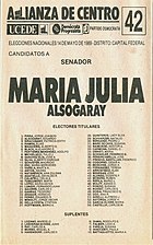 Elecciones Al Senado De Argentina De 1989