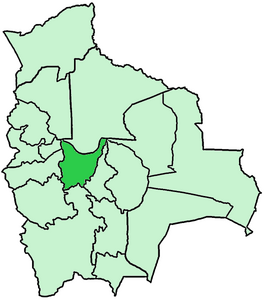 Map of the Archdiocese of Cochabamba