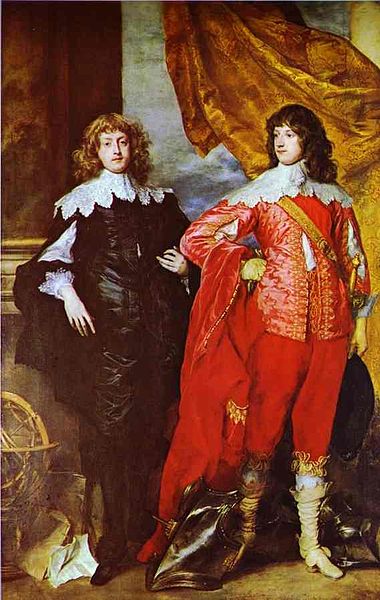 Portrait of George Digby in 1637 with William Russell, 1st Duke of Bedford, by Sir Anthony van Dyck. Althorp, Northamptonshire.