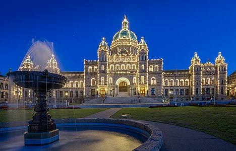 British Columbia Parliament Buildings in Victoria, British Columbia, Canada