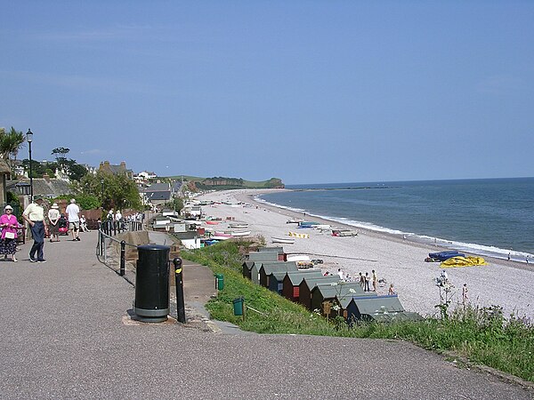 The sea front, looking east towards Sidmouth