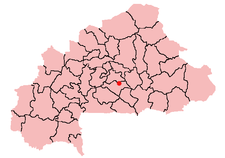 Location of Kombissiri in Burkina Faso