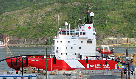 CCGS Terry Fox docked at CCG Base St. John's in St. John's, Newfoundland and Labrador