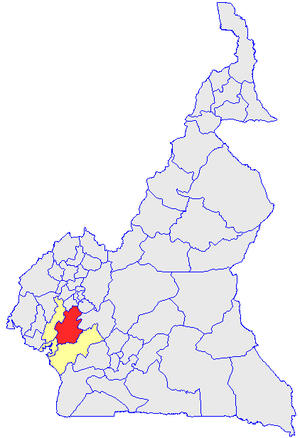 Divisão administrativa de Camarões em departamentos