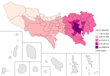 COVID-19 outbreak Tokyo per capita cases map.svg