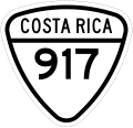 Road shield of Costa Rica National Tertiary Route 917