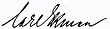 Signature de Carl Gustaf Ekman