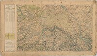 Français : Carte d'État-major de la France, Feuille Châteauroux S.E. 1/40 000 - Ref IGN: 4EM133SE. English: Old military map of France, Feuille Châteauroux S.E. 1/40 000.