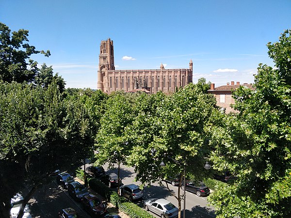 Français : Cathédrale d'Albi vue depuis l'hôpital.