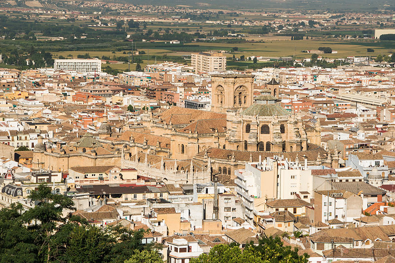 File:Cathedral and Capilla Real, from Alhambra, Granada, Spain.jpg