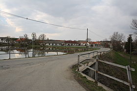 Center of Okarec with pond, Třebíč District.jpg