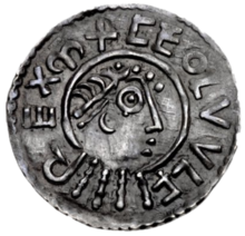 Ceolwulf I, King of Mercia, silver penny; struck 821-823 AD (obverse).png