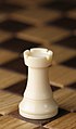 A white rook in chess. (sense 2)