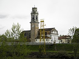 Église de San Michele Arcangelo et pont sur la Brenta (Padoue, Torre) .jpg