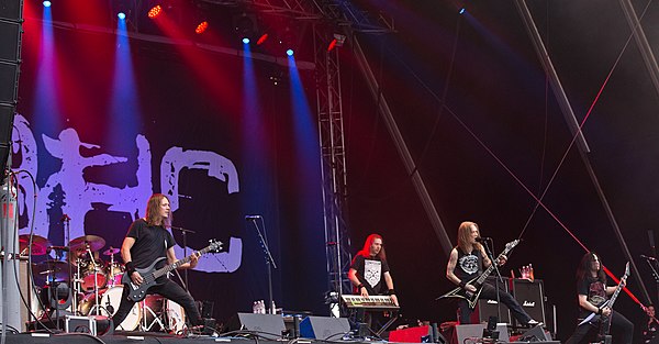 Children of Bodom performing live in 2016