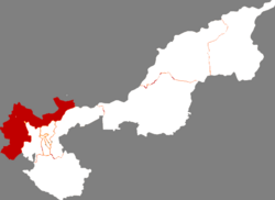 موقعیت شهرستان تانگیوان در نقشه
