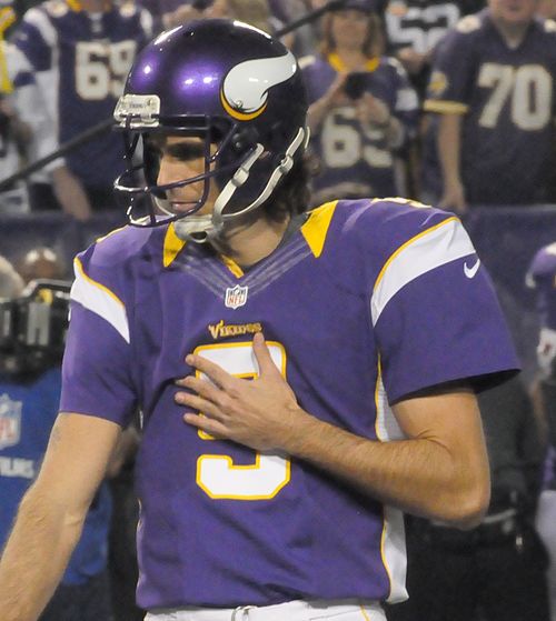 Chris Kluwe in 2012 with the Minnesota Vikings