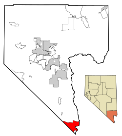 Lage von Laughlin in Clark County, Nevada