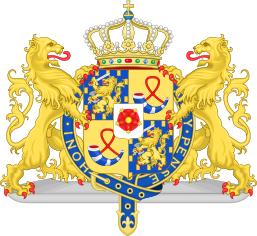 Escudo de Armas de Beatriz de los Países Bajos (Variante Dama de la Jarretera).svg