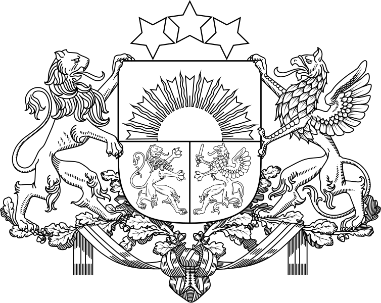 File:Coat of arms of Latvia (monochrome).svg